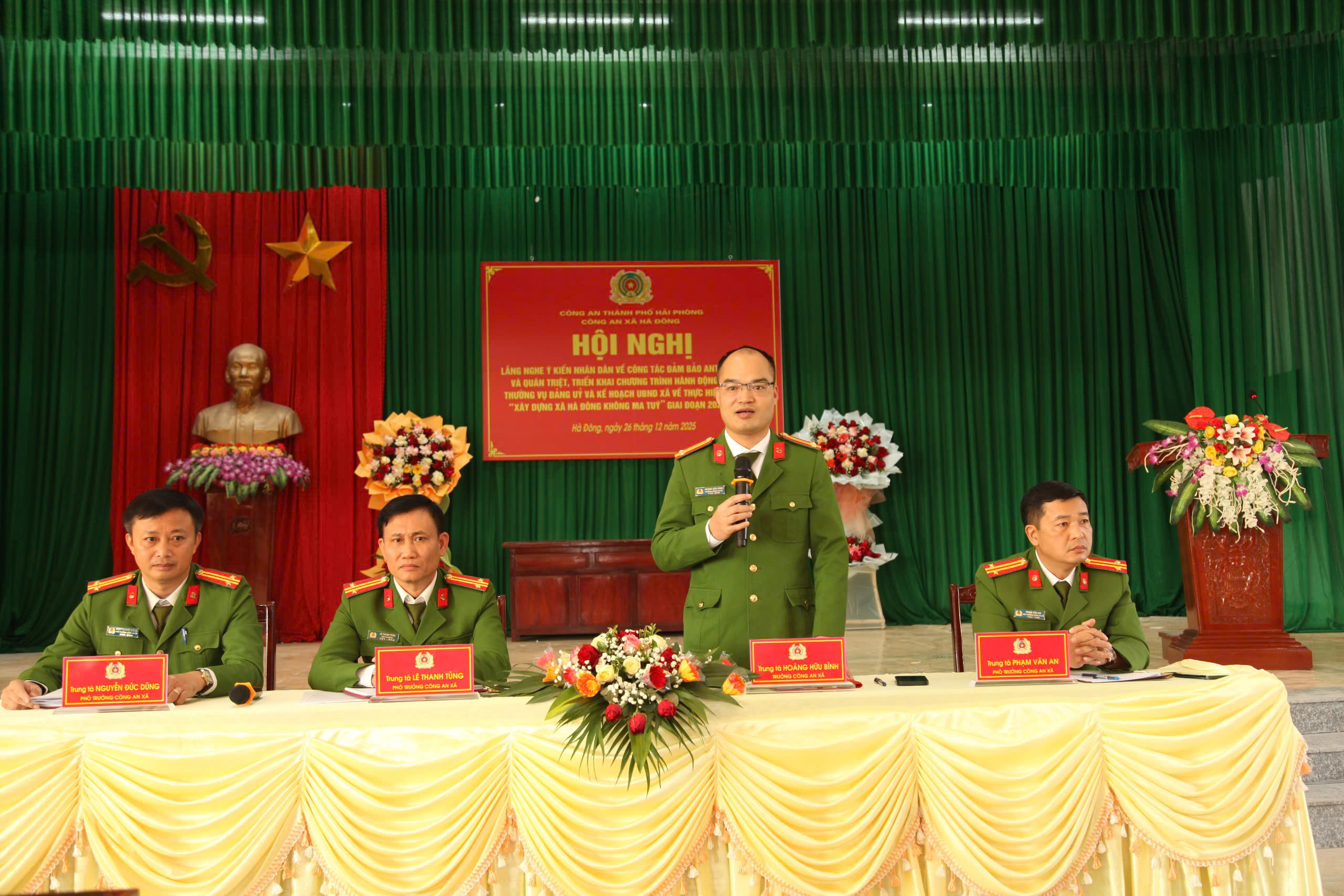 Công an xã Hà Đông: Lắng nghe ý kiến nhân dân- Quyết tâm xây dựng địa bàn “sạch” về ma tuý giai đoạn 2025-2030